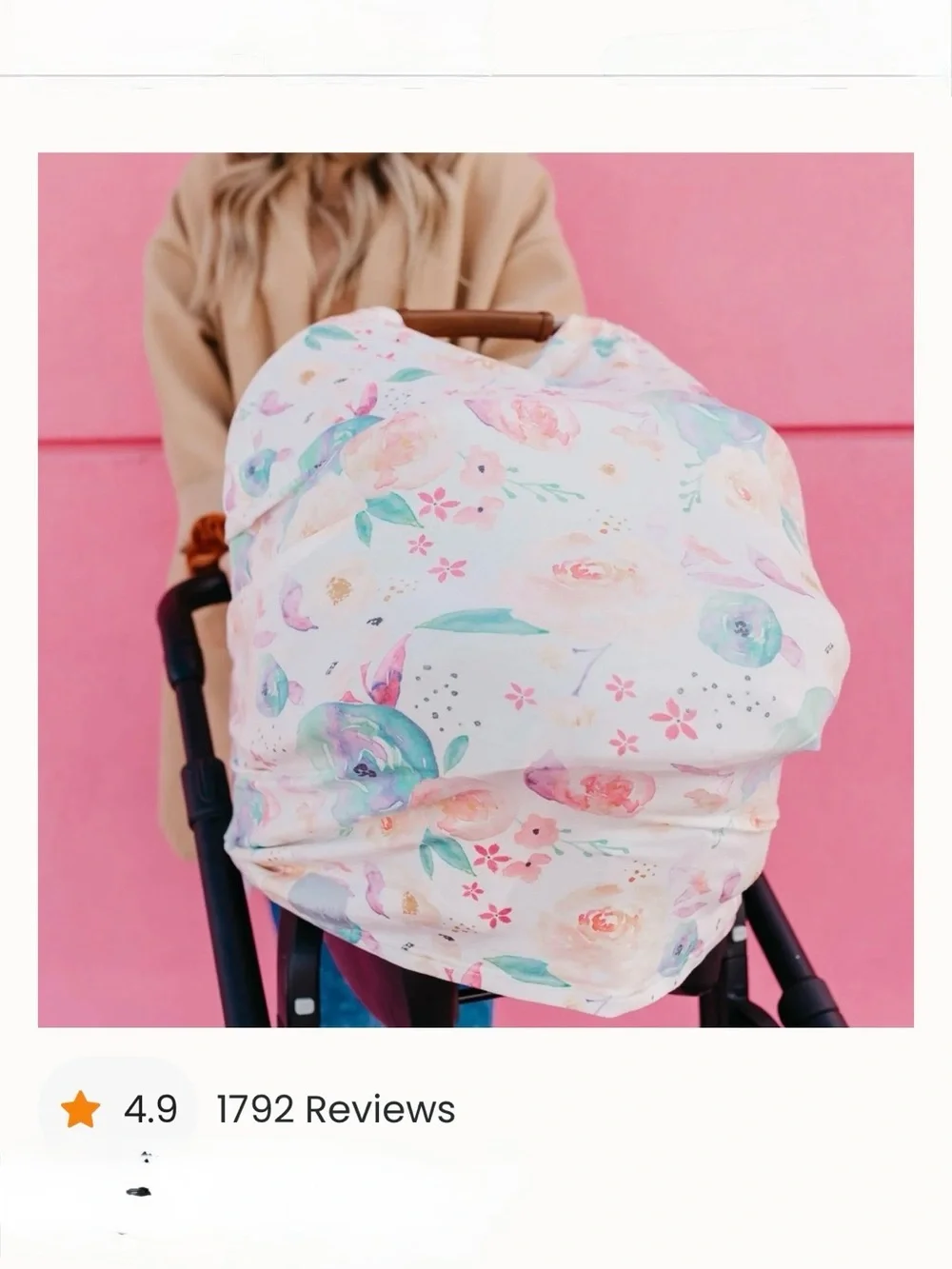 Copper Pearl - Multi-Use Baby Cover - Bloom Floral (White, Pastel)